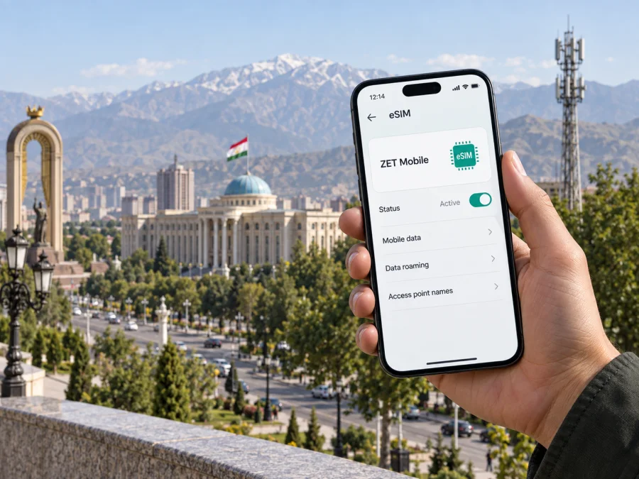 ZET Mobile eSIM Tacikistan’da: başvuru ve kurulum