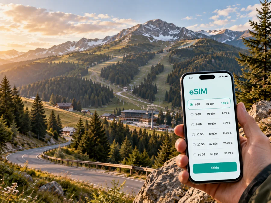 Brezovica eSIM: Dağ Yolculuğu İçin Mobil İnternet