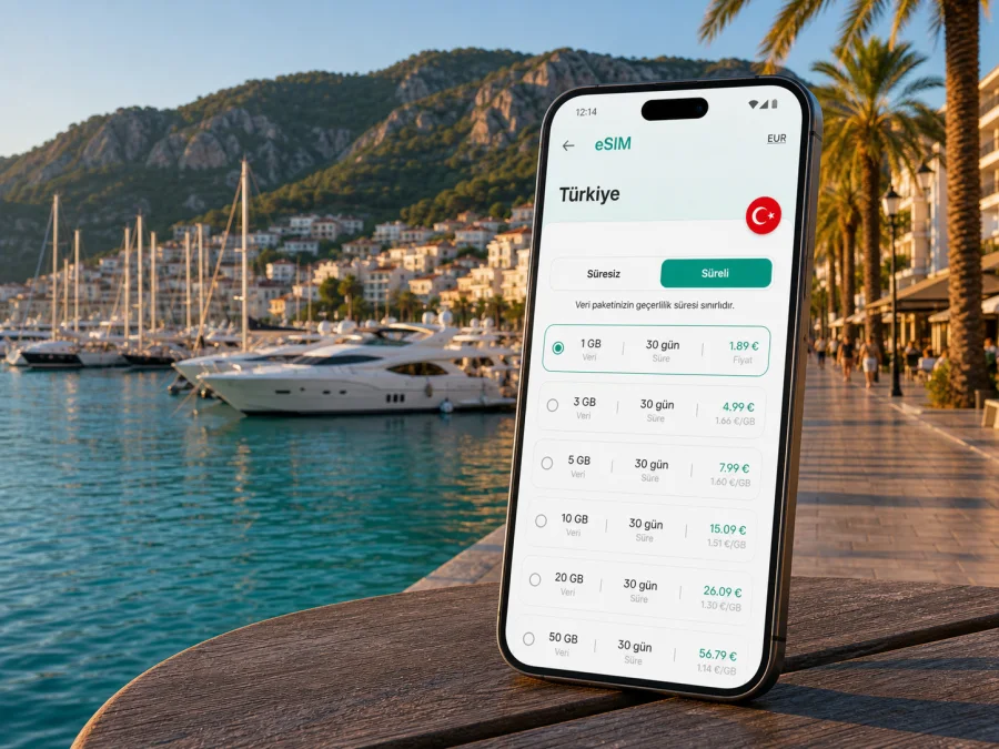 Marmaris eSIM: mobil internet rehberi