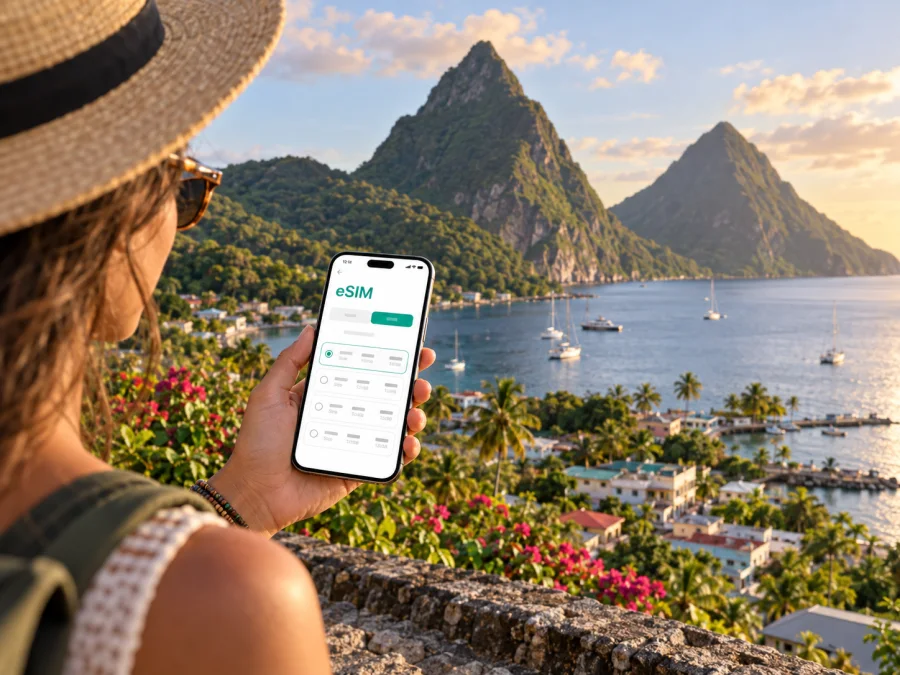 Soufriere eSIM: Saint Lucia'da Mobil İnternet
