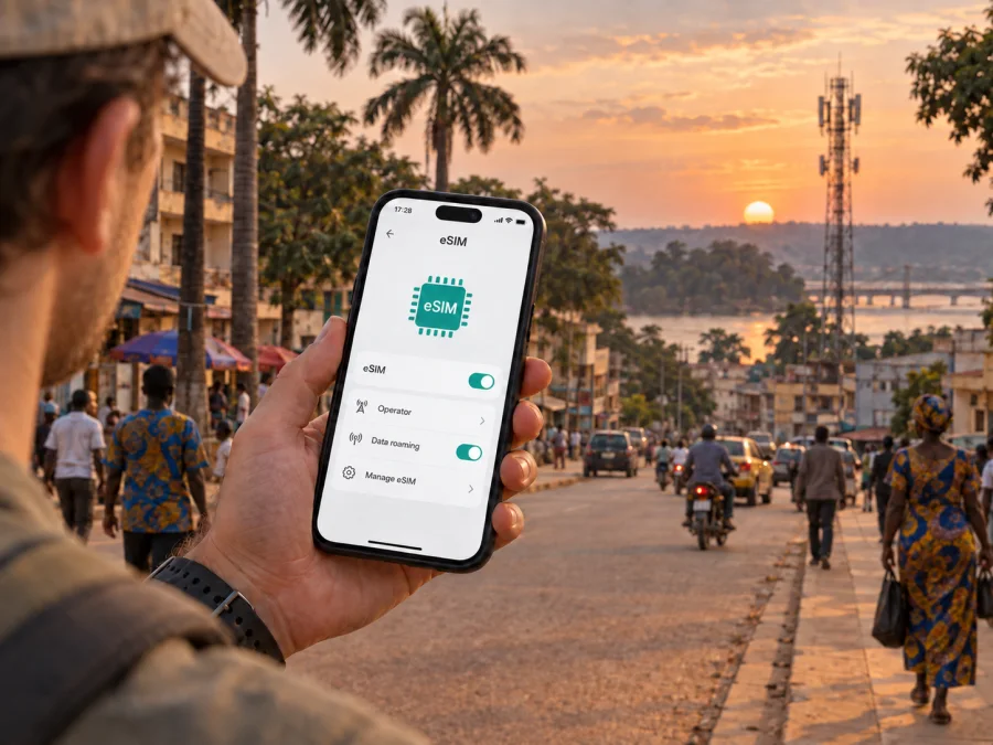 azur eSIM Orta Afrika Cumhuriyeti’nde: neyi kontrol etmeli?