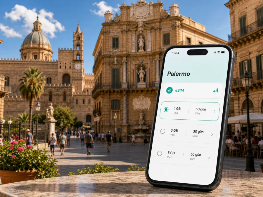 Palermo eSIM: mobil internet ve bağlantı