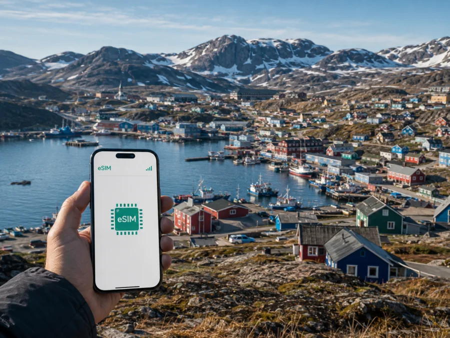 Sisimiut eSIM: Grönland'da mobil internet