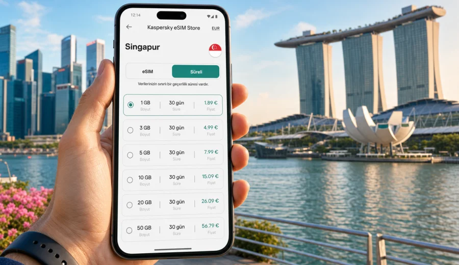 Singapur eSIM: mobil internet ve bağlantı