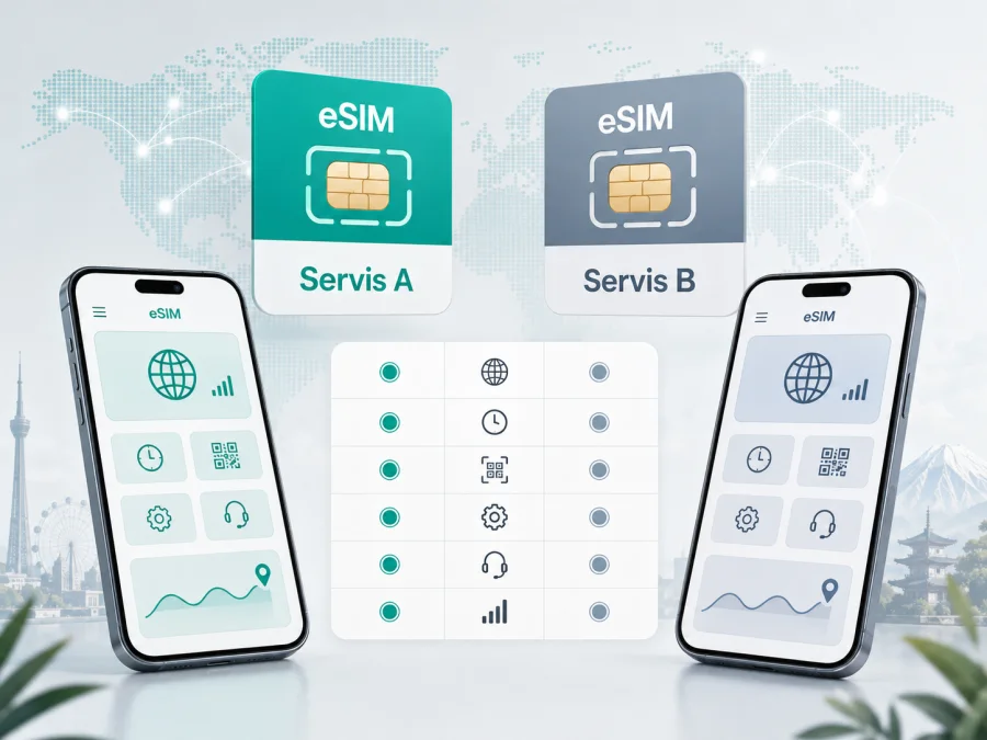 Kaspersky eSIM Store ve Airalo karşılaştırması
