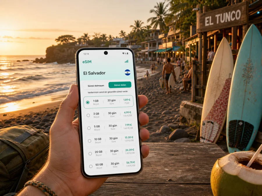 El Tunco eSIM: mobil internet rehberi