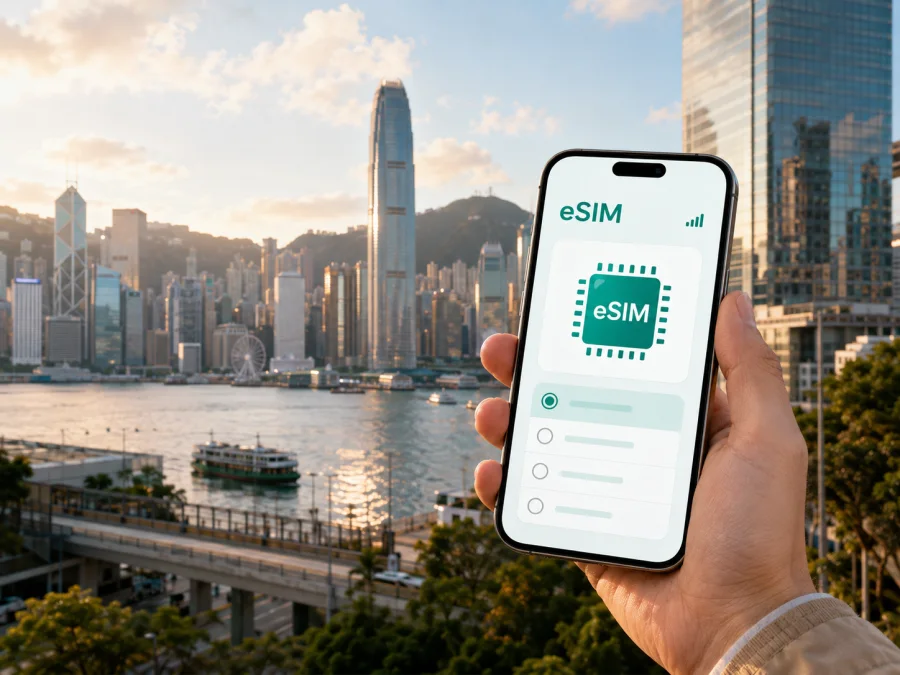 Merkez, Hong Kong için eSIM ve mobil internet