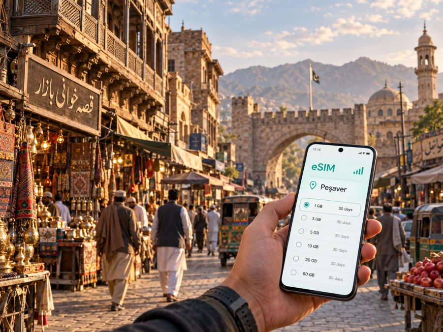 Peşaver eSIM: Pakistan'da mobil internet rehberi