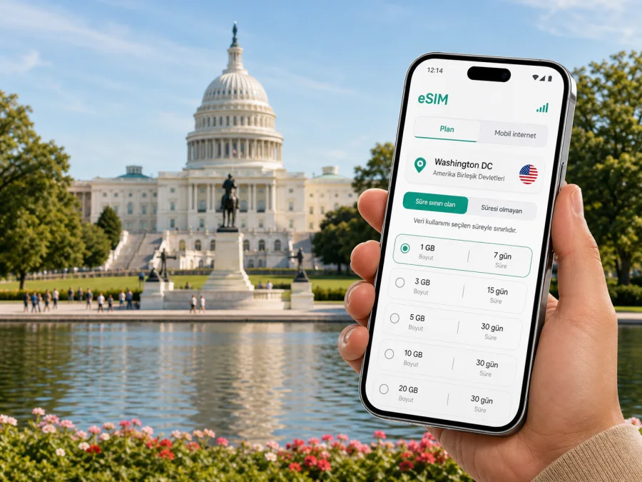 Washington DC eSIM ve mobil internet rehberi
