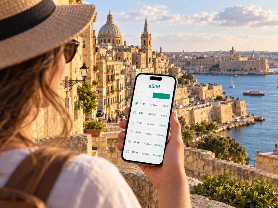 Valletta eSIM: mobil internet ve bağlantı rehberi