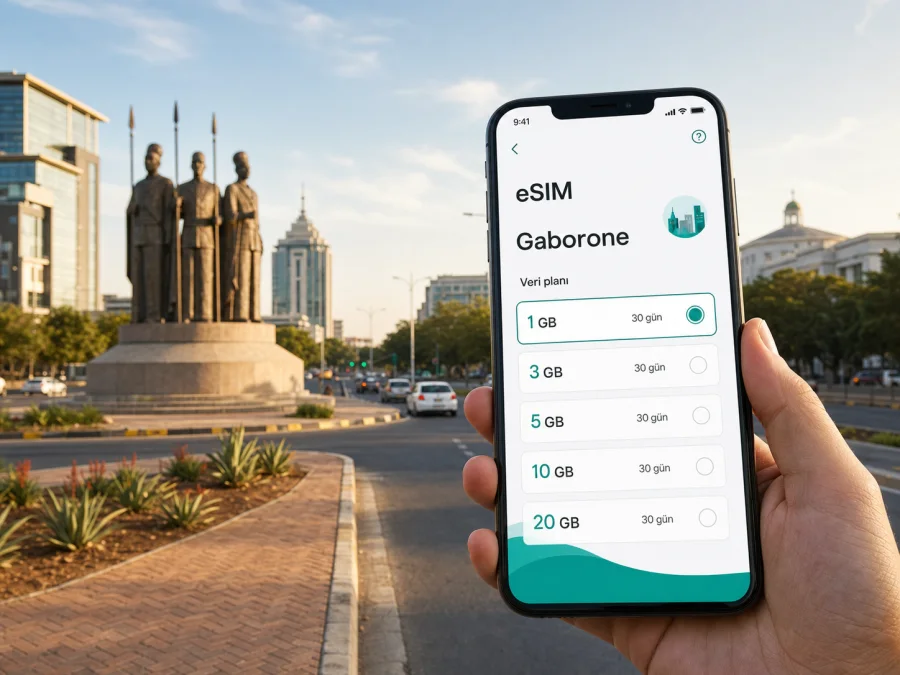 Gaborone eSIM: mobil bağlantı ve internet