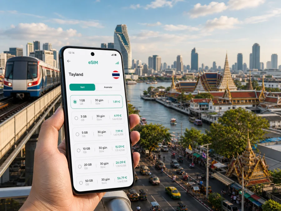 Bangkok eSIM: mobil internet rehberi