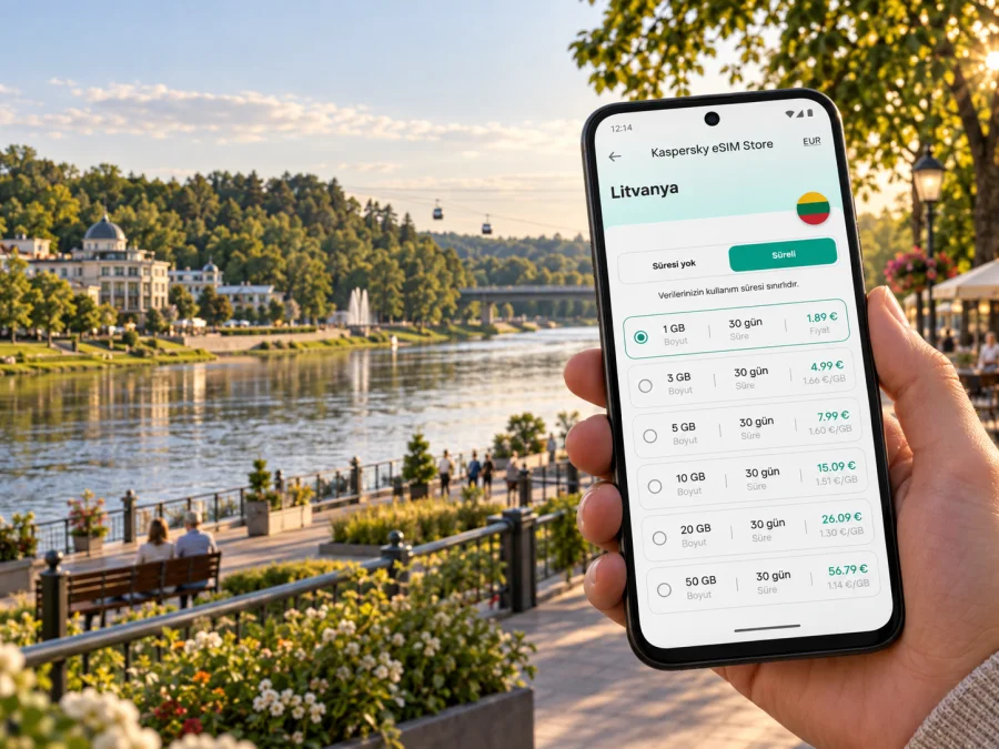 Druskininkai eSIM: Litvanya'da mobil internet