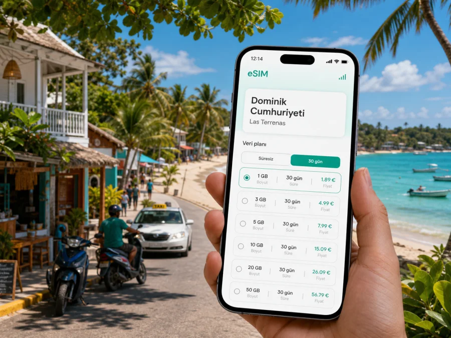 Las Terrenas eSIM: mobil internet rehberi