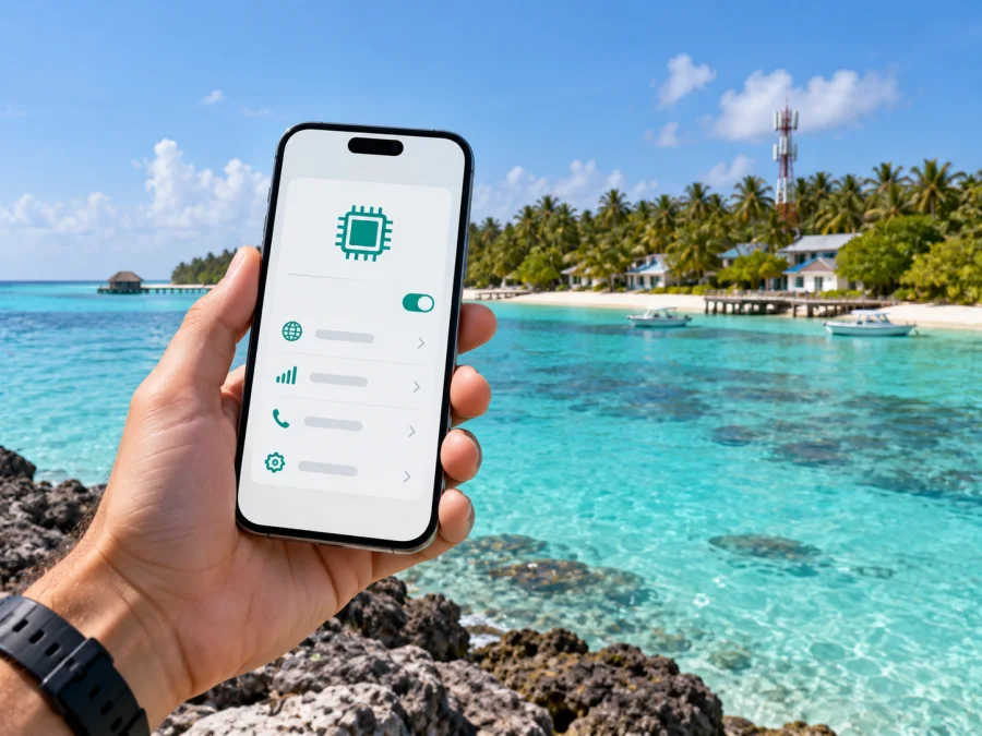 Ooredoo Maldives eSIM Maldivler'de: bağlantı rehberi