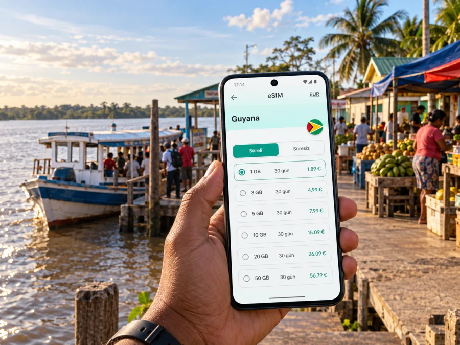 Parika eSIM: Guyana’da mobil internet rehberi