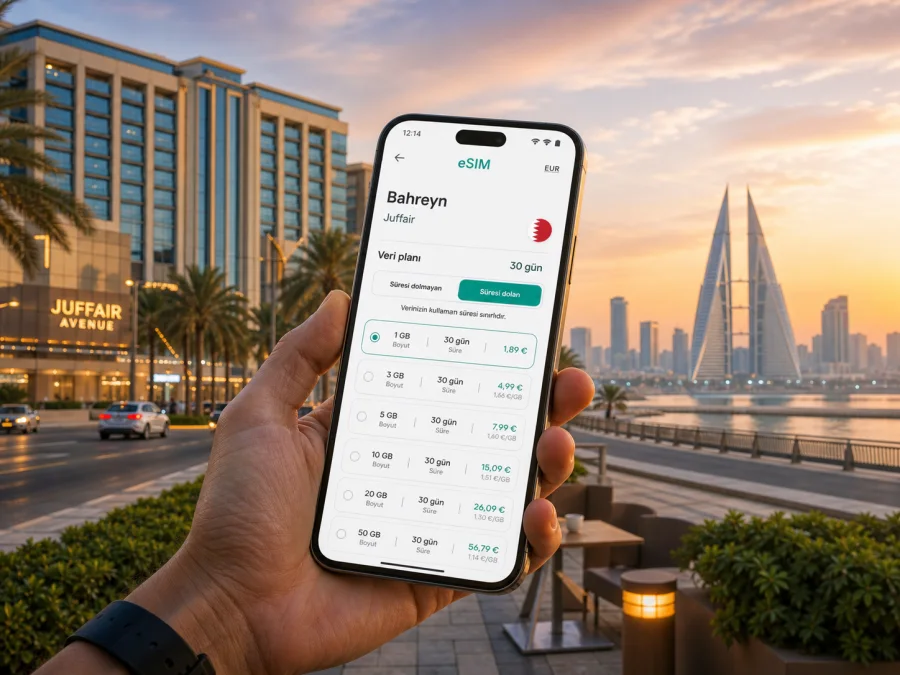 Juffair eSIM: mobil bağlantı ve internet