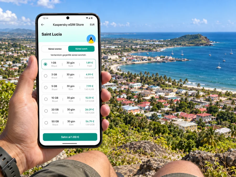Vieux Fort eSIM: Saint Lucia’da mobil internet