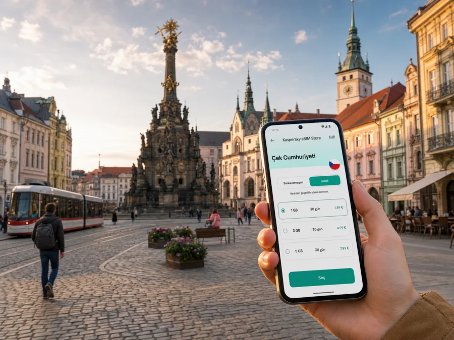 Olomouc eSIM: mobil internet ve bağlantı