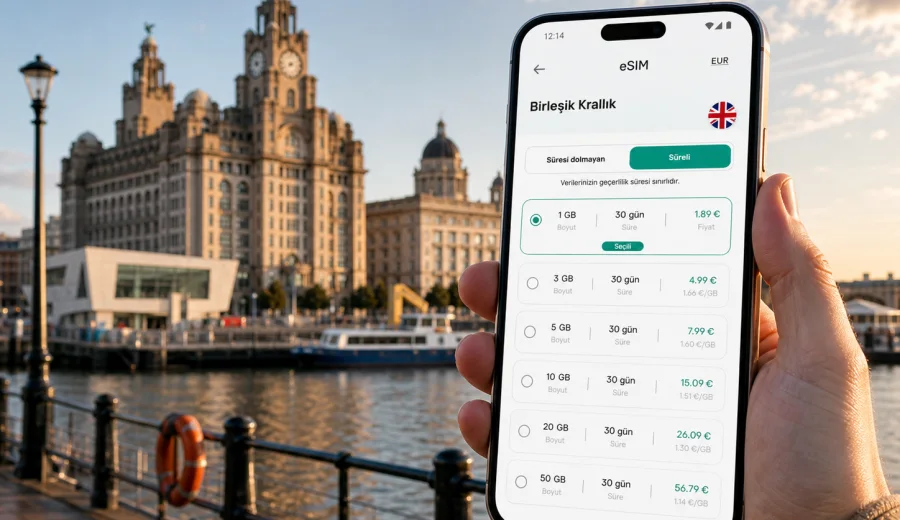 Liverpool eSIM: mobil internet rehberi