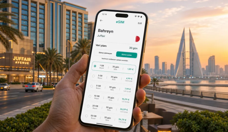 Juffair eSIM: mobil bağlantı ve internet