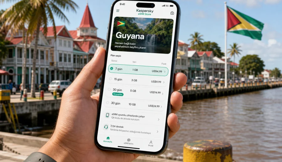 Guyana eSIM: mobil bağlantı ve internet