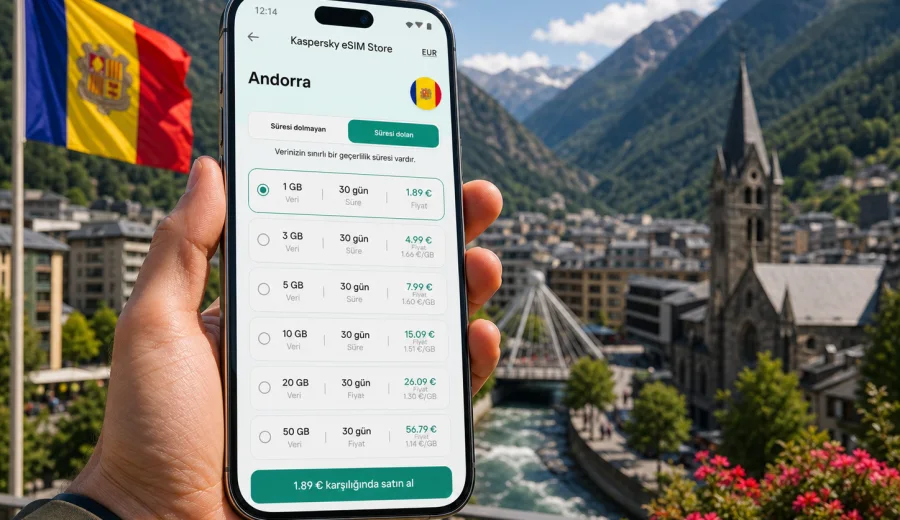 Andorra eSIM: mobil bağlantı ve internet