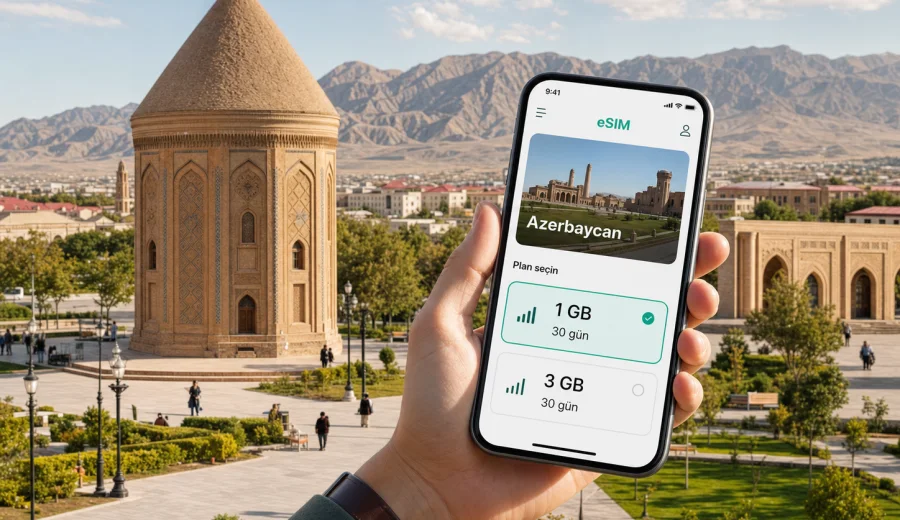 Nahçıvan eSIM: mobil internet ve bağlantı