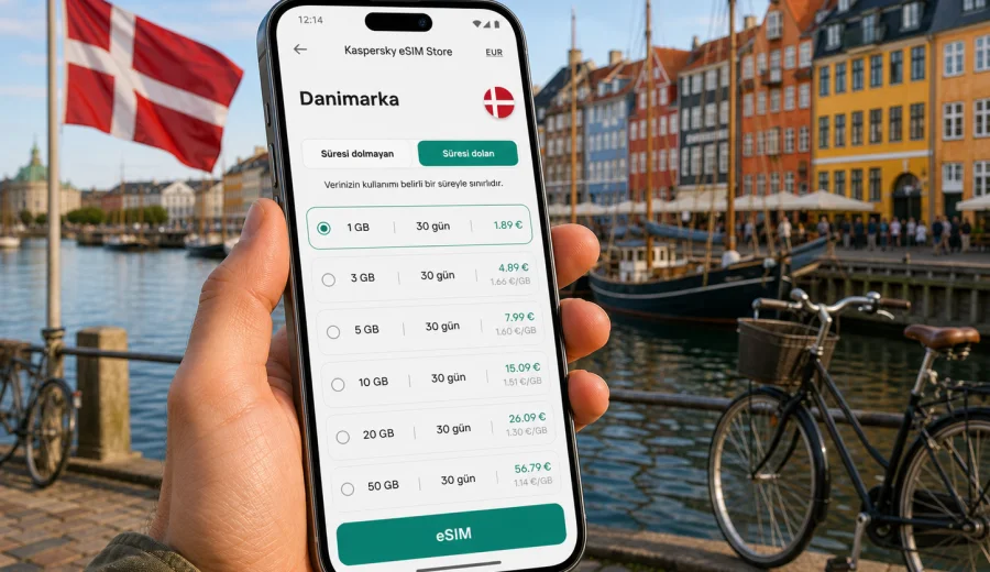 Danimarka eSIM: mobil bağlantı ve internet