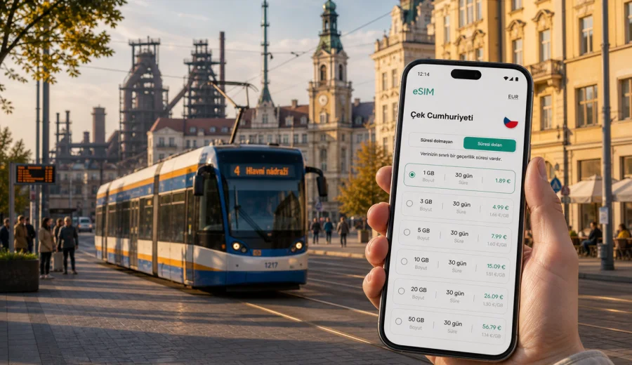 Ostrava eSIM: mobil internet rehberi