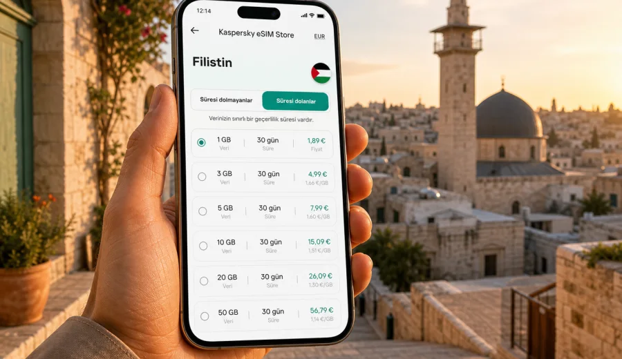Filistin eSIM: mobil internet ve bağlantı