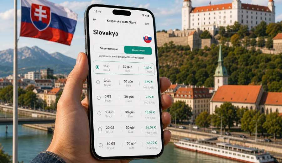 Slovakya eSIM: mobil bağlantı ve internet
