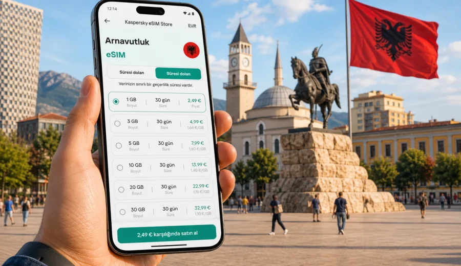 Arnavutluk eSIM: mobil bağlantı ve internet