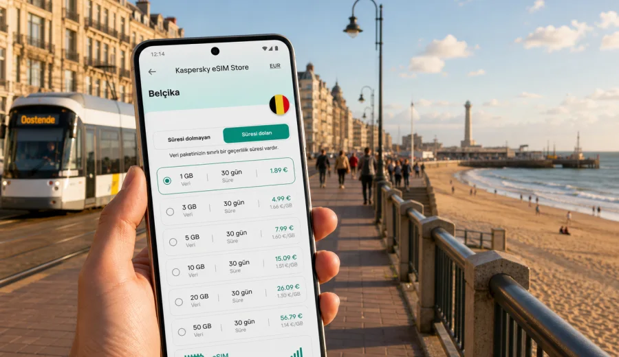 Oostende eSIM: mobil internet ve bağlantı