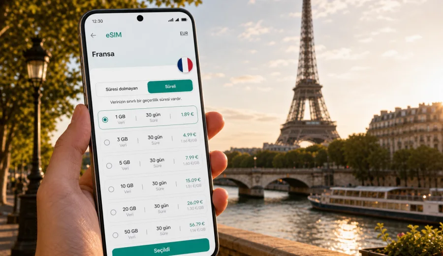 Paris eSIM: mobil internet rehberi