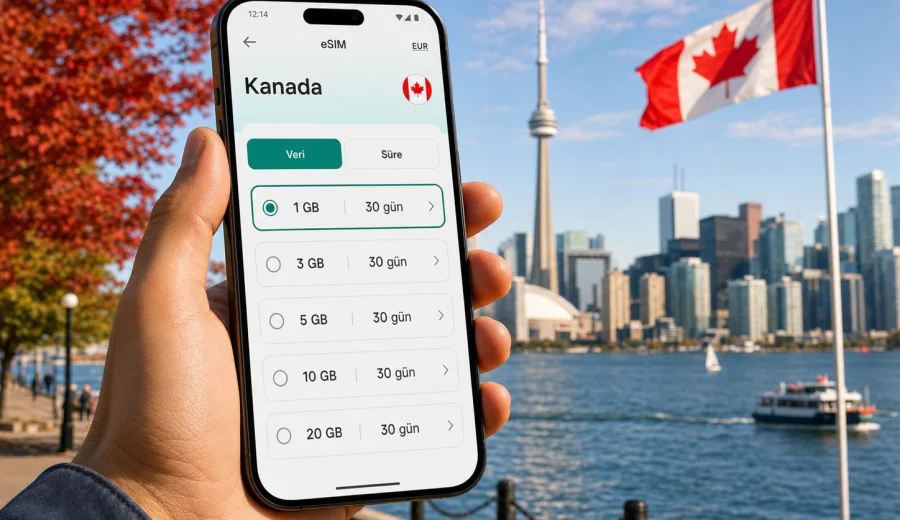 Kanada eSIM: mobil bağlantı ve internet