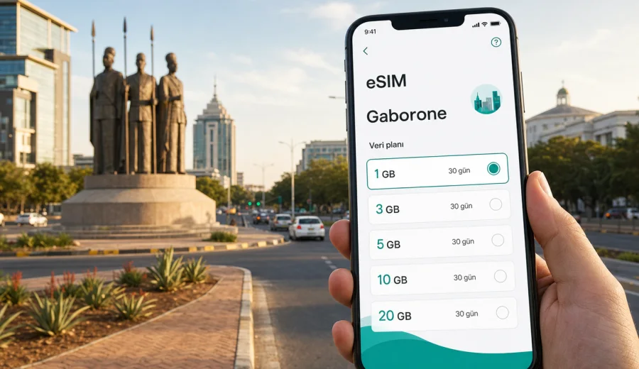 Gaborone eSIM: mobil bağlantı ve internet