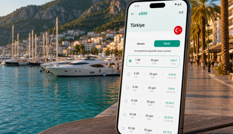 Marmaris eSIM: mobil internet rehberi