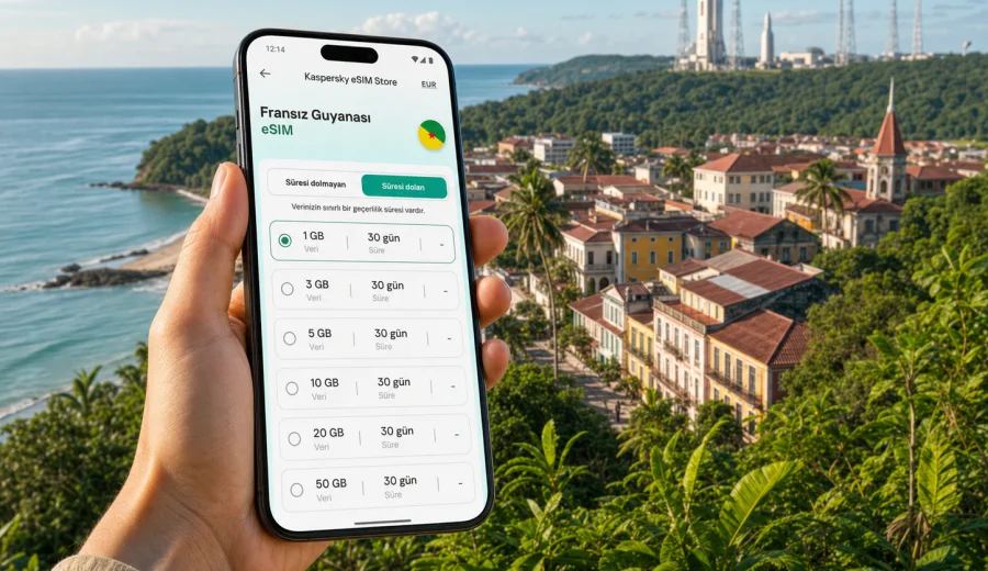 Fransız Guyanası eSIM: mobil internet rehberi