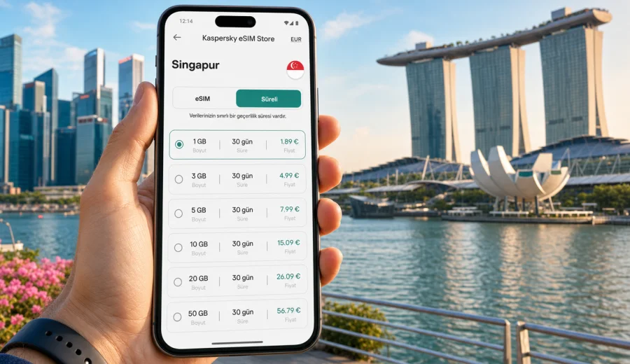 Singapur eSIM: mobil internet ve bağlantı