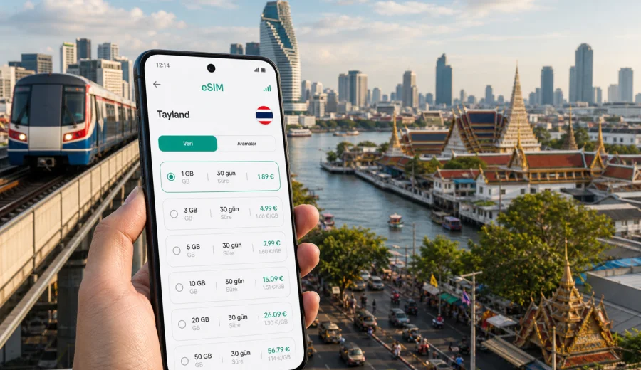 Bangkok eSIM: mobil internet rehberi