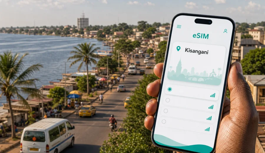 Kisangani eSIM: mobil internet ve bağlantı