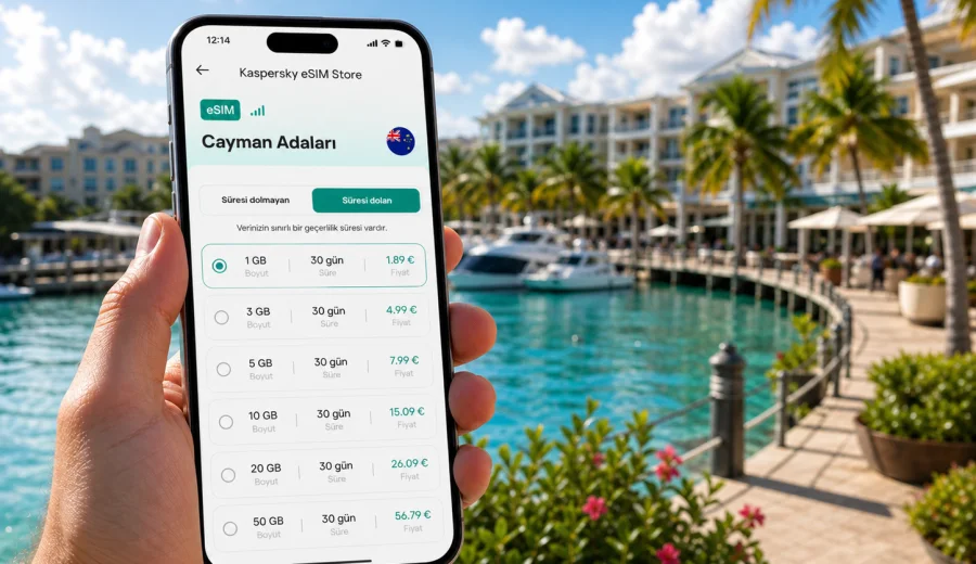 Camana Körfezi eSIM: mobil internet rehberi
