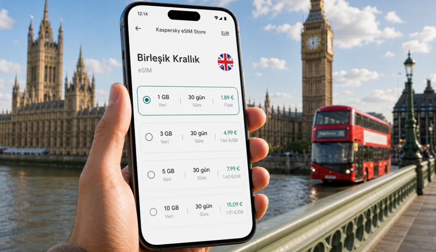 Birleşik Krallık eSIM ve mobil internet