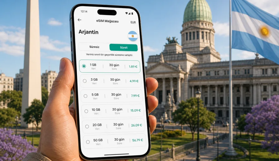 Arjantin eSIM: mobil bağlantı ve internet