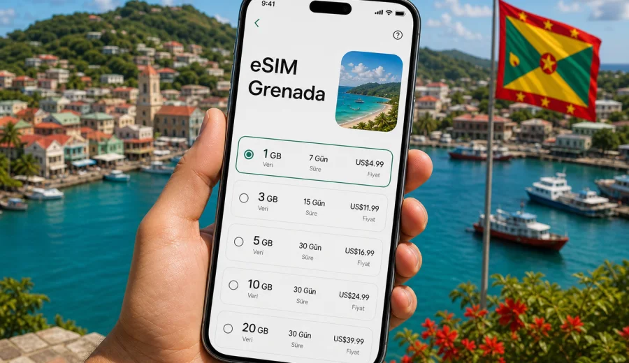 Grenada eSIM: mobil bağlantı ve internet