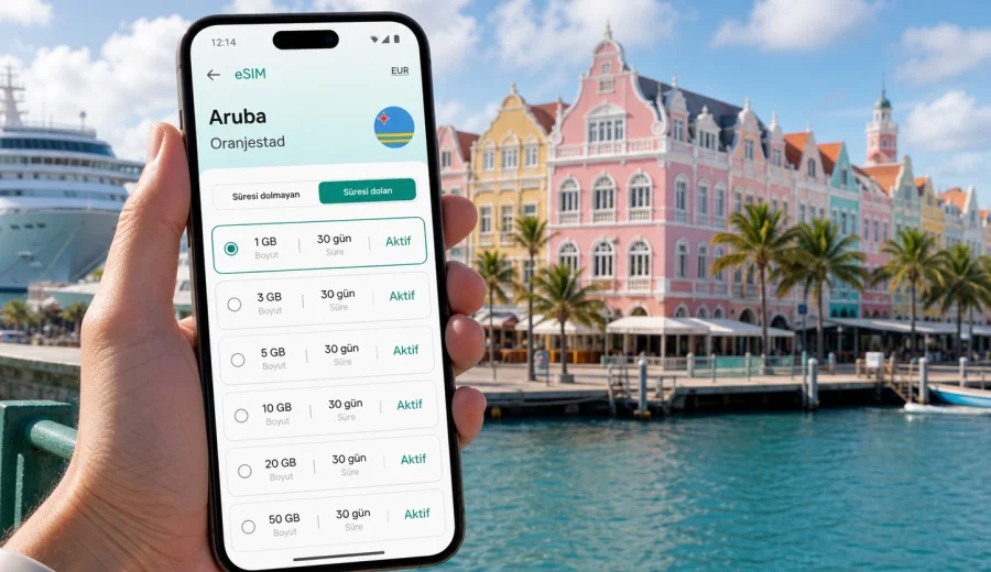 Oranjestad eSIM: mobil internet rehberi