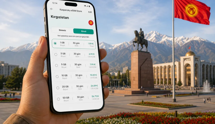 Kırgızistan eSIM: mobil bağlantı ve internet