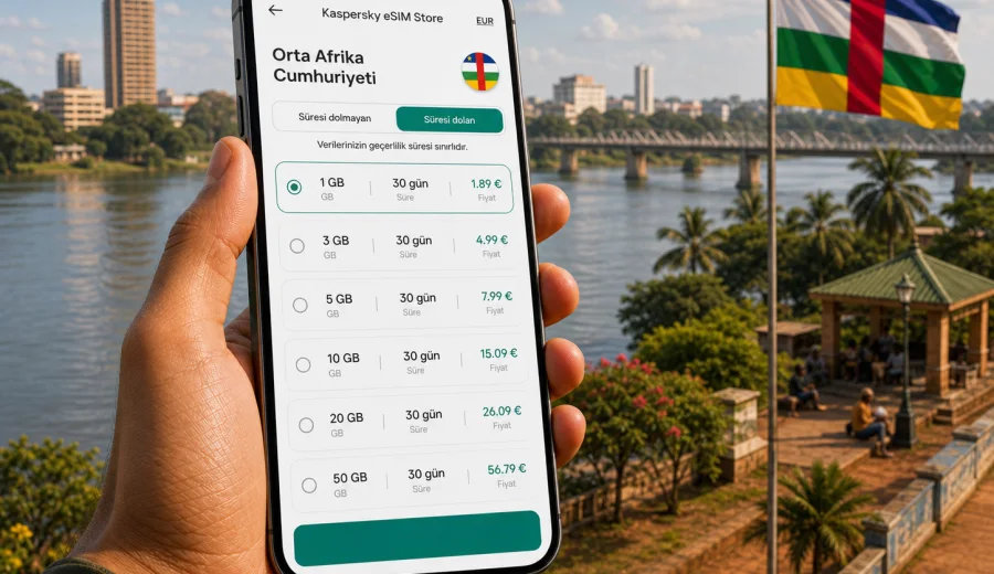 Orta Afrika Cumhuriyeti eSIM ve mobil internet