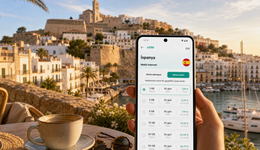 Ibiza Şehri eSIM: internet ve mobil bağlantı